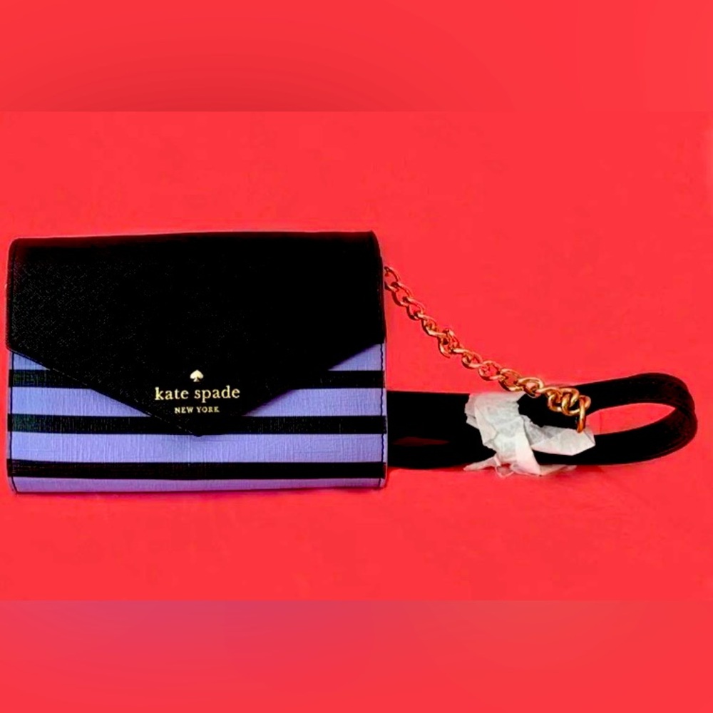 Kate Spade Striped Fairmont Monday Crossbody handbag purse removable strap bag